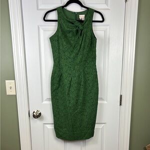 Tracy Reese green lace midi dress sz 6